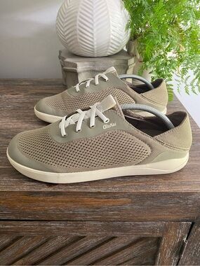 OluKai Moku Pae Boat Shoes Sneakers Lace Up Mens 10.5 Clay Tapa